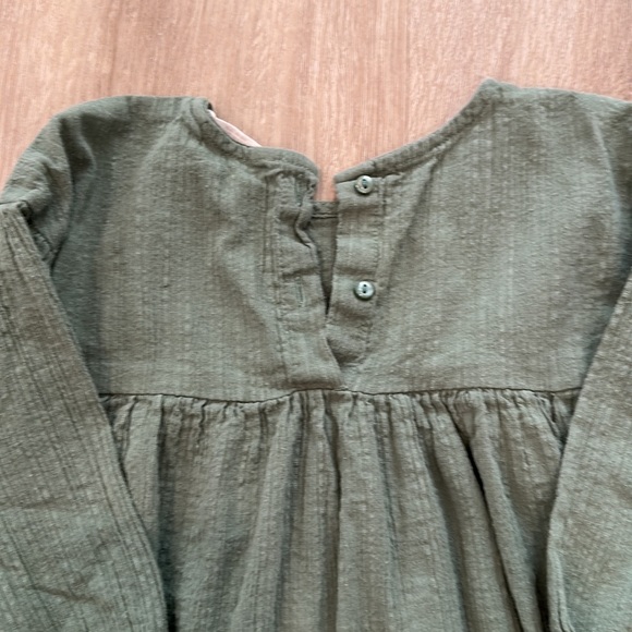 H&M Girls Sage Green L/S Dress - Picture 2 of 3